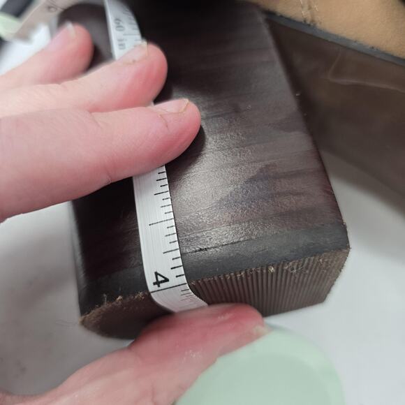 Jeffrey Campbell Boots Womens Size 10 Tan Rumble Suede Block Heel Ankle Booties - Picture 10 of 12